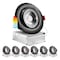Luxrite 4 Inch Gimbal LED Recessed Lights 5CCT 2700K-5000K 11W 75W Equivalent 1000LM Dimmable Black, 6PK LR23226-6PK - alternate 1